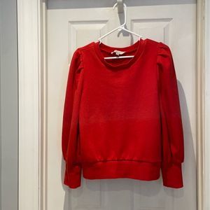 LOFT puffer pleated balloon sleeve sweater SZ large